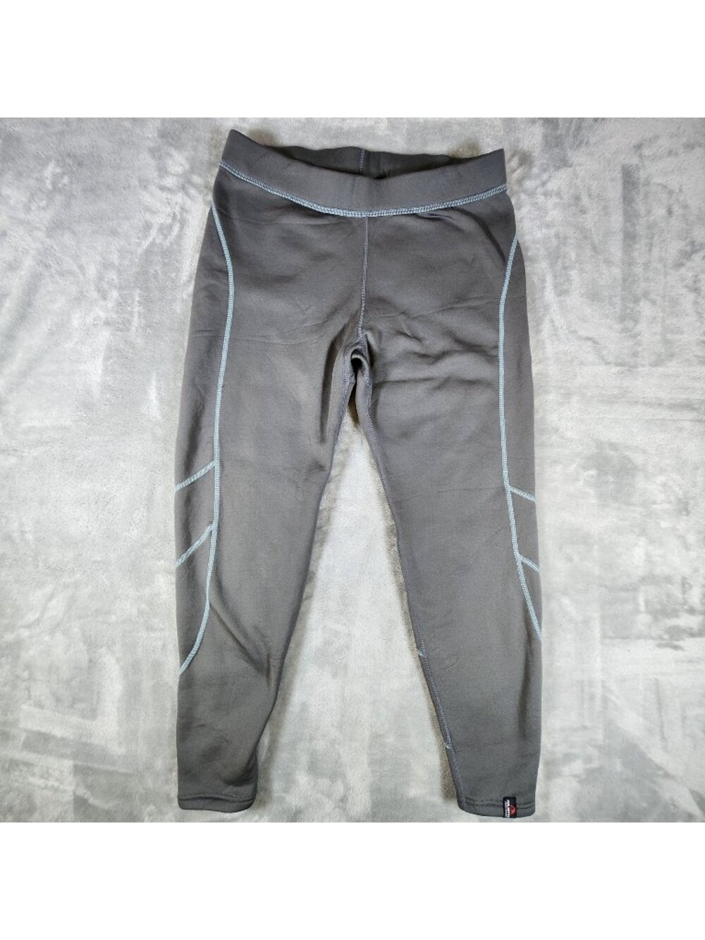 Cabelas Polartec Fleece Lined Base Layer Leggings Gray 2XL Ski Snow Cold Pants